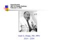 Cecil G' Sheps, MD, MPH PowerPoint PPT Presentation