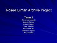 Rose-Hulman Archive Project
