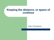 Keeping the distance, or spans of continua