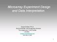 Microarray Experiment Design PowerPoint PPT Presentation