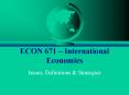 ECON 671 International Economics PowerPoint PPT Presentation