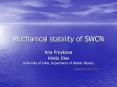 Mechanical stability of SWCN PowerPoint PPT Presentation