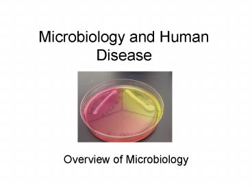 Microbiology and Human Disease