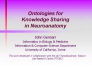 Ontologies for Knowledge Sharing in Neuroanatomy