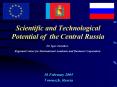 Scientific and Technological Potential of the Central Russia PowerPoint PPT Presentation