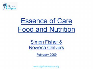 Essence of Care Food and Nutrition
