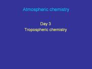 Atmospheric chemistry
