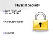 Physical Security