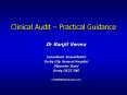Clinical Audit Practical Guidance PowerPoint PPT Presentation