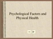 Psychological Factors and Physical Health