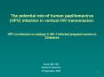 The potential role of human papillomavirus (HPV) infection in vertical HIV transmission:  HPV co-infection in subtype C HIV-1-infected pregnant women in Zimbabwe PowerPoint PPT Presentation