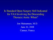 Jon Matsumura, M.D.