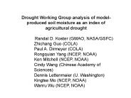 NASAs Role in NIDIS