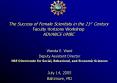The Success of Female Scientists in the 21st Century Faculty Horizons Workshop ADVANCE UMBC PowerPoint PPT Presentation