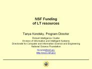 NSF Funding of LT resources