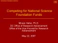 Competing for National Science Foundation Funds PowerPoint PPT Presentation