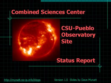 Combined Sciences Center