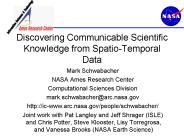 Discovering Communicable Scientific Knowledge from SpatioTemporal Data