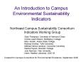 An Introduction to Campus Environmental Sustainability Indicators PowerPoint PPT Presentation
