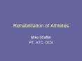 Rehabilitation of Athletes PowerPoint PPT Presentation