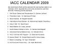 IACC CALENDAR 2009 PowerPoint PPT Presentation
