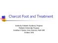 Charcot Foot and Treatment PowerPoint PPT Presentation