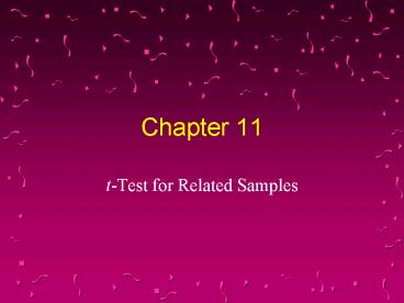 tTest for Related Samples