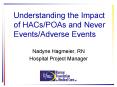 Understanding the Impact of HACs/POAs and Never Events/Adverse Events PowerPoint PPT Presentation