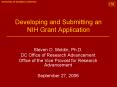 Developing and Submitting an NIH Grant Application PowerPoint PPT Presentation