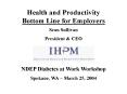 Health and Productivity Bottom Line for Employers PowerPoint PPT Presentation