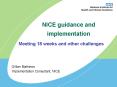 NICE guidance and implementation PowerPoint PPT Presentation