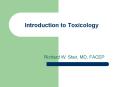 Introduction to Toxicology PowerPoint PPT Presentation