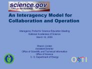An Interagency Model for Collaboration and Operation