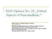 EGE Opinion No. 21: 