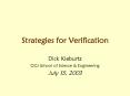 Strategies for Verification PowerPoint PPT Presentation
