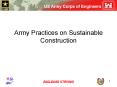 Army Practices on Sustainable Construction PowerPoint PPT Presentation