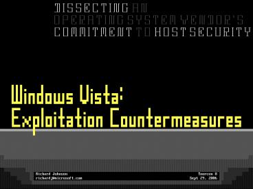 Windows Vista Exploitation Countermeasures