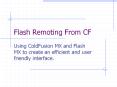 Flash Remoting From CF PowerPoint PPT Presentation