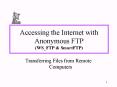 Accessing the Internet with Anonymous FTP WS_FTP PowerPoint PPT Presentation