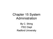 Chapter 15 System Administration