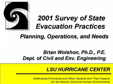 LSU HURRICANE CENTER