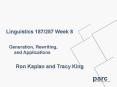 Linguistics 187287 Week 8 PowerPoint PPT Presentation