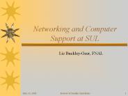 Networking and Computer Support at SUL