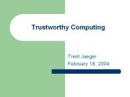 Trustworthy Computing