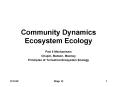 Community Dynamics Ecosystem Ecology PowerPoint PPT Presentation