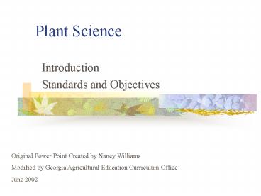 Plant Science