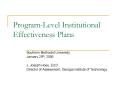 ProgramLevel Institutional Effectiveness Plans PowerPoint PPT Presentation