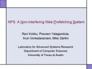 NPS: A Non-interfering Web Prefetching System