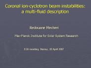Coronal ion-cyclotron beam instabilities: a multi-fluid description