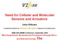 Need for Cellular and Molecular Sensors and Actuators  John Wikswo Vanderbilt Institute for Integrative Biosystems Research and Education  IEEE 2004 EMBS Conference, September 2004 Mini-Symposium: Biomolecular Processors through Micro- and PowerPoint PPT Presentation